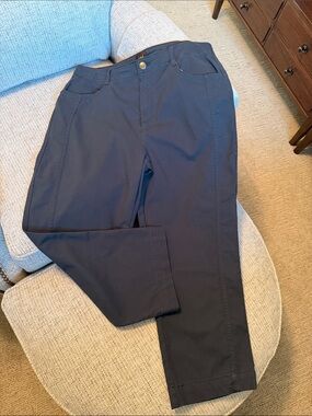 Lee Cropped Navy Stretch Chinos